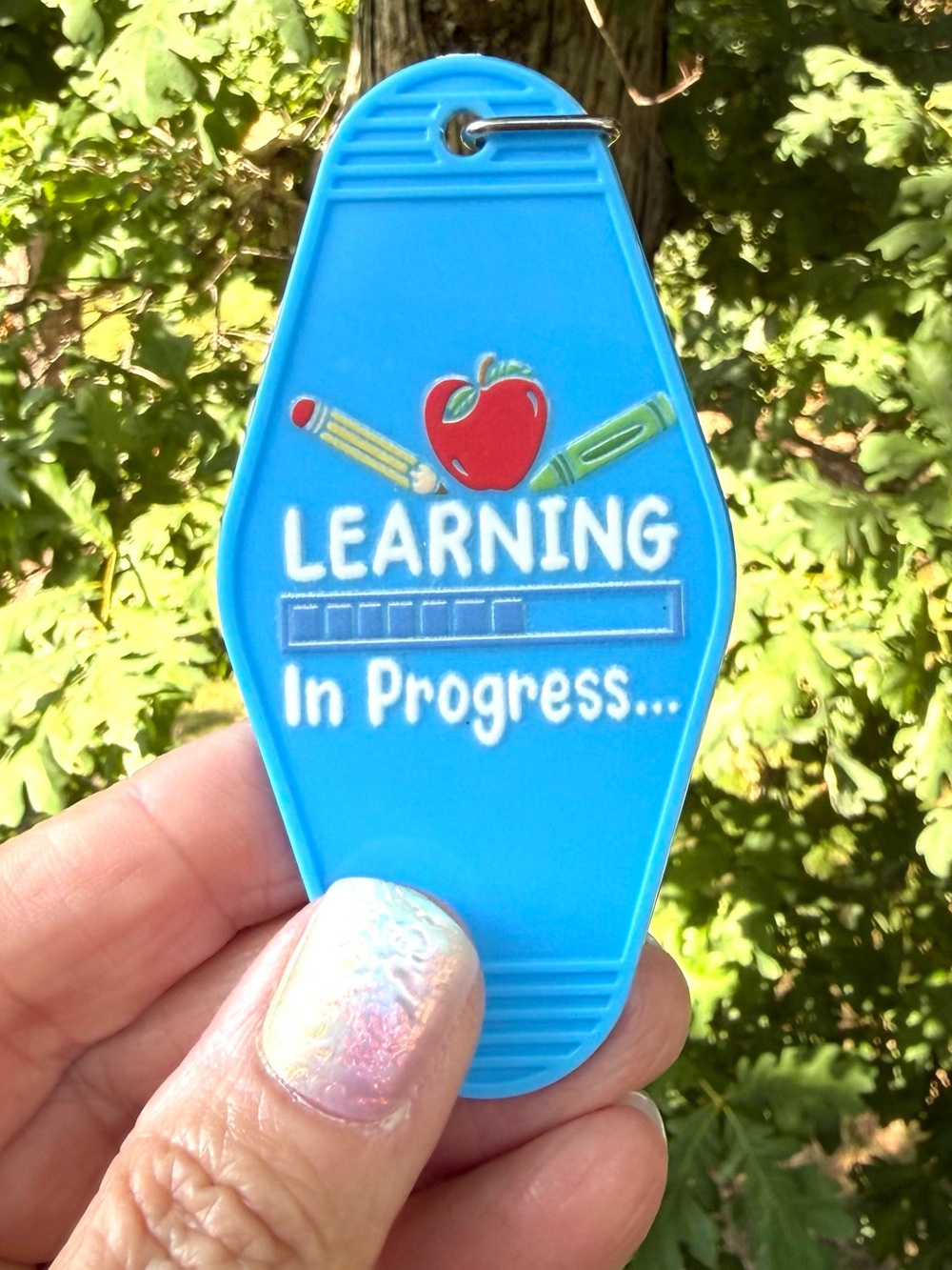 Vintage style motel key 3.5” keychain teacher gift idea